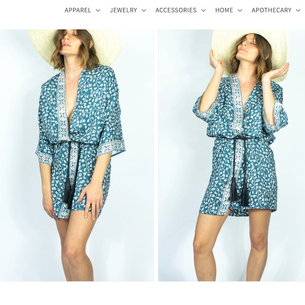 Natalie Martin Lennon Kimono - teal